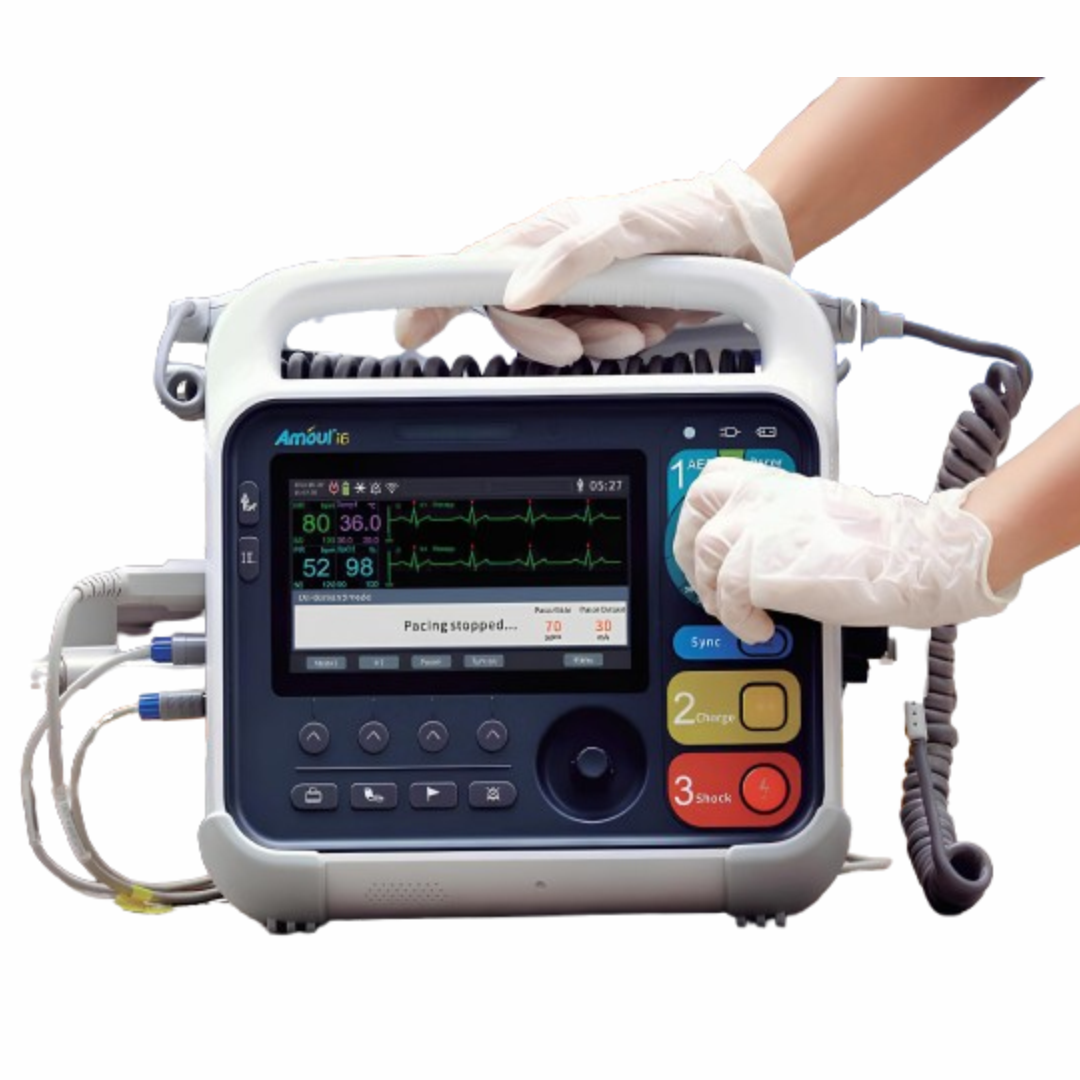 Un monitor desfibrilador profesional "4 en 1" es un equipo médico avanzado diseñado para la atención de emergencias críticas, que integra cuatro capacidades esenciales en un solo dispositivo portátil: