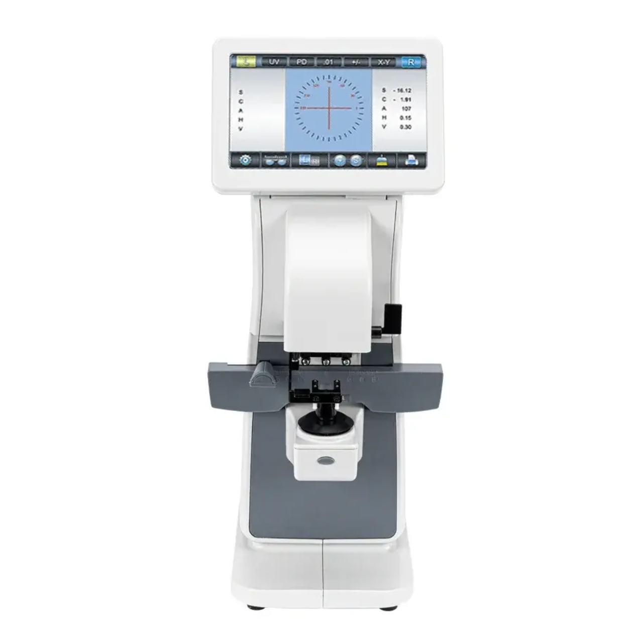 El LM-260 está diseñado para analizar una amplia variedad de cristales:Lenses monofocales, bifocales y progresivas.Lentes de sol y cristales polarizados.Lentes de alto índice de refracción o alta dispersión.Lentes de contacto (mediante un adaptador especial).